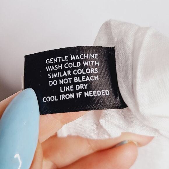 Boston Proper Patchwork Wide Leg Pants Linen 4 Arizona Paisley Floral Side Slits - Picture 13 of 13